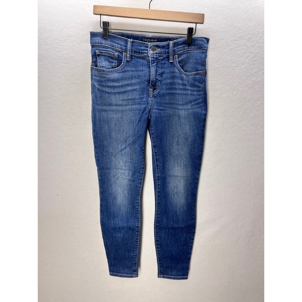 Lucky Brand Skinny Jeans Womens 6/28 Blue Denim Mid Rise Ankle‎ Cute Casual 3241